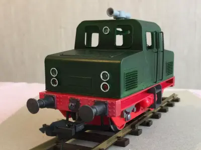 RC controlled shunting locomotive in zero gauge 7mm scale Free 3D print model