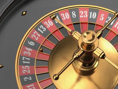 European Style Roulette Mechanism with Numbered Slots 3D model