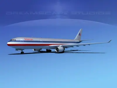 Airbus A330-300 American Airlines 1 3D model
