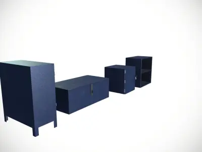 Storage Boxes Low-poly 3D model