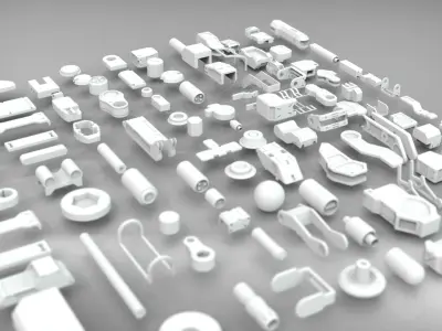 Kitbash-3 set of parts 3D model