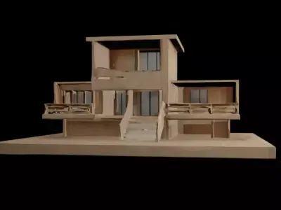 BROKEN  HOUSE  Free low-poly 3D model