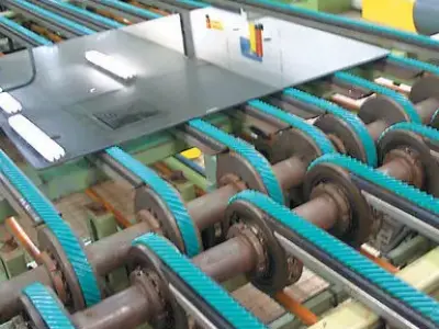 Glass and Wooden Panel Handling Belt Conveyor 3D CAD Model  3D model