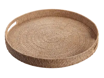  Round Large Rattan Tray Model, Natural 