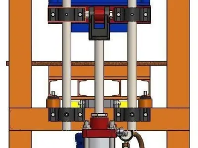 Hydraulic Automatic Concrete Brick Block Making Machine  Free 3D model