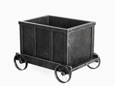 Mining Trolley 03 Low-poly 3D model
