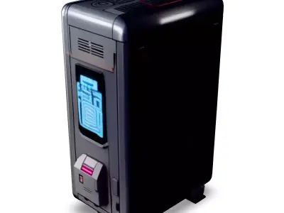 Futuristic Vending Machine 3D Model Low-poly 3D model