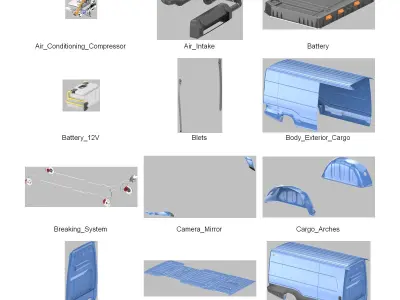 DOSCH 3D - Car Details - Hydrogen Delivery Van 3D model