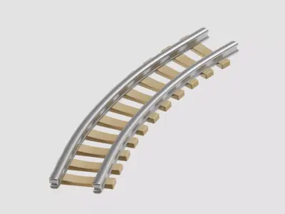 Train Track Low-poly 3D model purchase