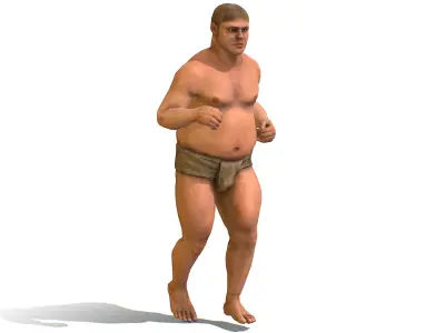 Animated LowPoly model Base Man Character Body Low-poly 3D model