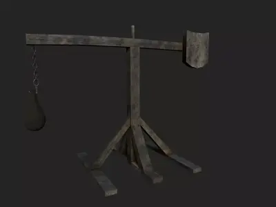 Medieval Quintain Low-poly 3D model