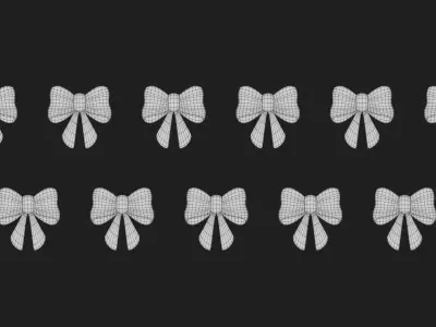 Cartoon Bow Low-poly 3D model