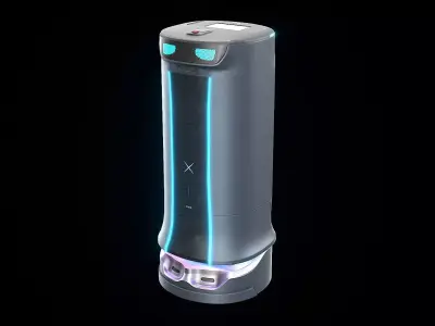 Modern Restaurant Robot Low-poly 3D model