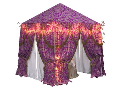 Medieval fortune teller tent 3D model