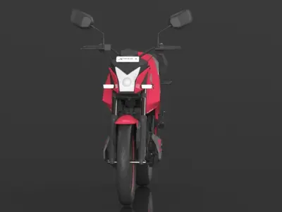 Hero Xtreme 160R 4V Double Disc Bike Cast Pearl Red Low-poly 3D model