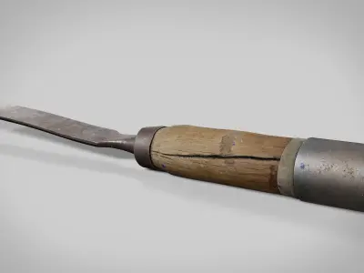 Old chisel Low-poly 3D model