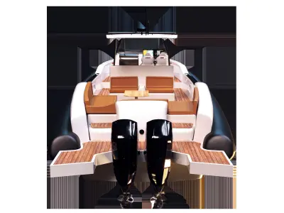 9m Rib boat 3D model
