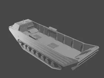 PTS-2 armored vehicle 3D model