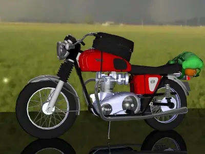 My Old BSA 650 Low-poly 3D model