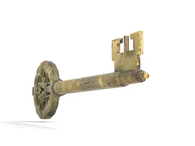 Low Poly Ornate Key Low-poly 3D model