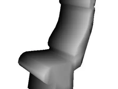 3D Seat airplane Free low-poly 3D model