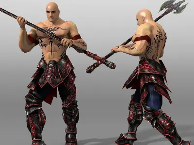 Barbarian Hulk Low-poly 3D model