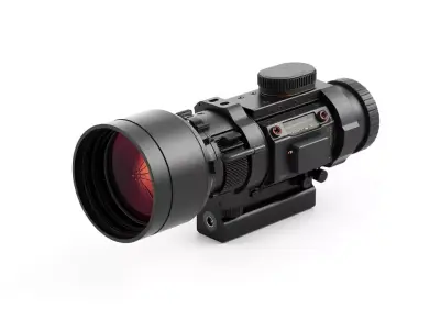 Tactical Rifle Scope Optic Sight Low-poly 3D model