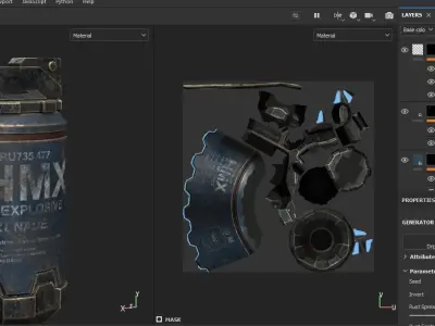Grenade for games 3D model
