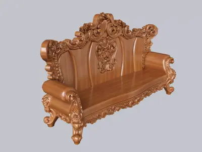 Chair wood DONG KY  3D model