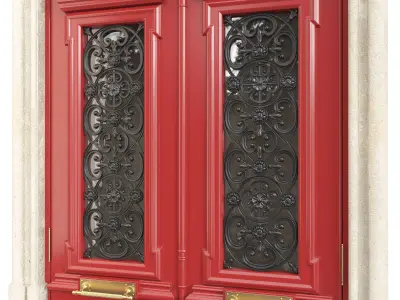 Entrance classic door 109 3D model