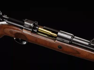 Mauser Kar98k  Low-poly 3D model