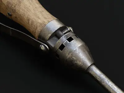Vintage German Ratchet Screwdriver Low-poly 3D model