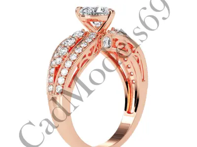 Engagement Ring44 3DM Model with 28 IMAGES and 7 VIDEOS 3D print model