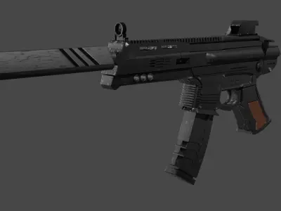 Spectre from valorant for game asset Low-poly 3D model