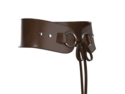 Dark Brown Tie Belt 3D model