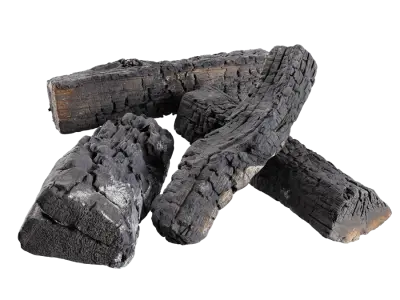  Fully Burned Bulky Split Firewood Models Collection 