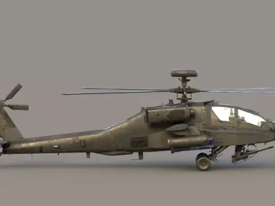 Apache Helicopter  Production Ready 3D model