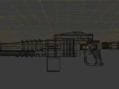 SciFi Rifle Free low-poly 3D model