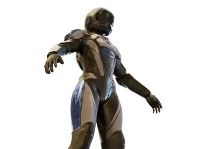 Sci-Fi Humanoid Robot Character 3D model