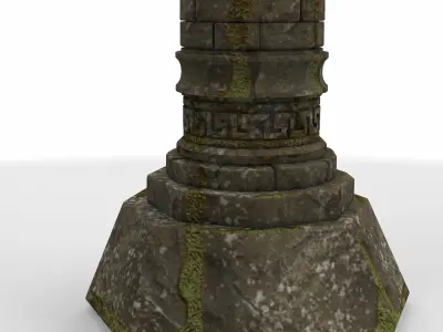 single column greek  3D model
