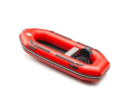 Red Inflatable Boat model pack Low-poly 3D model