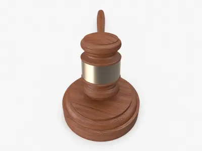 Gavel wooden 3D model