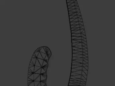 Curved Hand Dagger Free low-poly 3D model