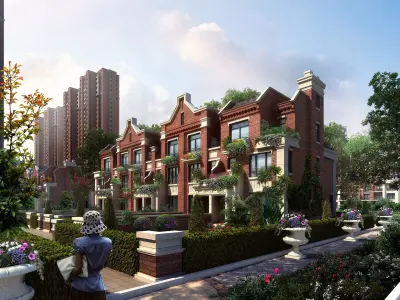 3Dmax fashion city commercial square building 173 3D model