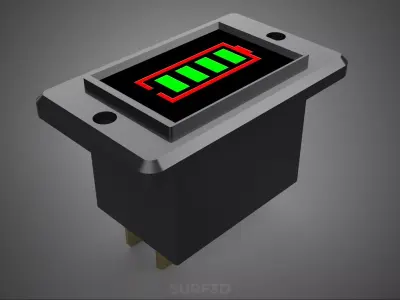 BATTERY CAPACITY STATUS INDICATOR LEVEL DISPLAY METER MONITOR UI 3D model