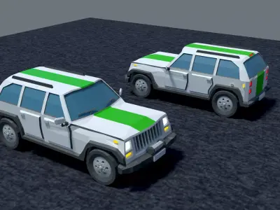 Jeep cra Low-Poly Free low-poly 3D model