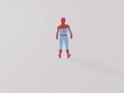 Spider man Low-poly 3D model