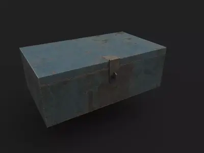 Rusty Metal Box Free low-poly 3D model