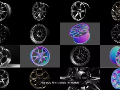Highpoly Rim Models 3D Model Pack by MIRORVERSE