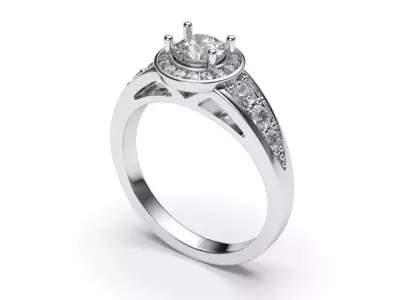 solitaire with ring sizes  9 part S76 3D print model